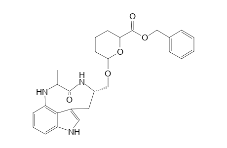 (-)-N(13)-Desmethyl-C12-desisopropyl-C12-methylindolactam V 2-benzyloxycarbonyltetrahydropyran-6-yloxy ester