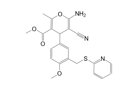 methyl 6-amino-5-cyano-4-{4-methoxy-3-[(2-pyridinylsulfanyl)methyl]phenyl}-2-methyl-4H-pyran-3-carboxylate