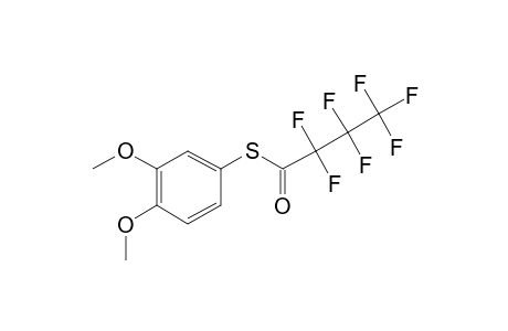 3,4-Dimethoxythiophenol, S-heptafluorobutyryl-