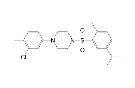 1-(3-Chloranyl-4-methyl-phenyl)-4-(2-methyl-5-propan-2-yl-phenyl)sulfonyl-piperazine