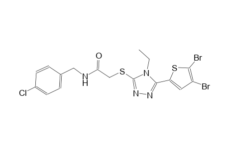 N-(4-chlorobenzyl)-2-{[5-(4,5-dibromo-2-thienyl)-4-ethyl-4H-1,2,4-triazol-3-yl]sulfanyl}acetamide