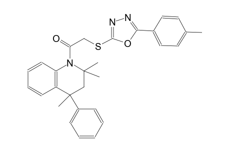 2,2,4-trimethyl-1-({[5-(4-methylphenyl)-1,3,4-oxadiazol-2-yl]sulfanyl}acetyl)-4-phenyl-1,2,3,4-tetrahydroquinoline