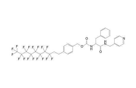 {2-Phenyl-1-[(pyridin-4-ylmethyl)carbamoyl]ethyl}carbamic acid 4-(3,3,4,4,5,5,6,6,7,7,8,8,9,9,10,10,10-heptadecafluorodecyl)benzyl ester