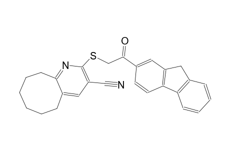 2-{[2-(9H-fluoren-2-yl)-2-oxoethyl]sulfanyl}-5,6,7,8,9,10-hexahydrocycloocta[b]pyridine-3-carbonitrile
