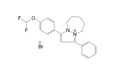 1-[4-(difluoromethoxy)phenyl]-3-phenyl-5H,6H,7H,8H,9H-pyrazolo[1,2-a][1,2]diazepin-4-ium bromide