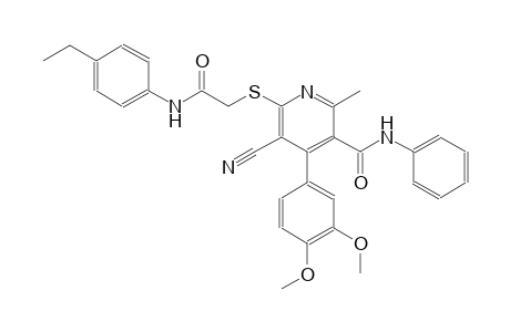 3-pyridinecarboxamide, 5-cyano-4-(3,4-dimethoxyphenyl)-6-[[2-[(4-ethylphenyl)amino]-2-oxoethyl]thio]-2-methyl-N-phenyl-