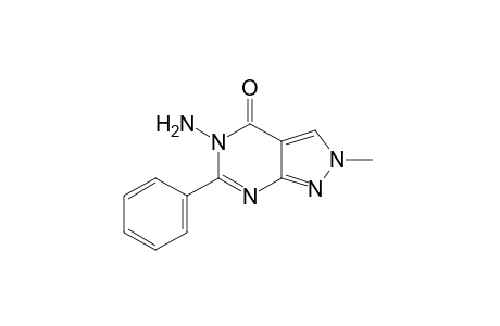 5-amino-2-methyl-6-phenyl-2H-pyrazol[3,4-d]pyrimidin-4(5H)-one