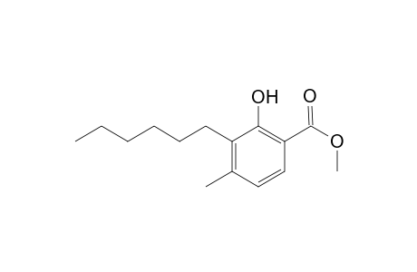 3-Hexyl-2-hydroxy-4-methylbenzoic Acid Methyl Ester