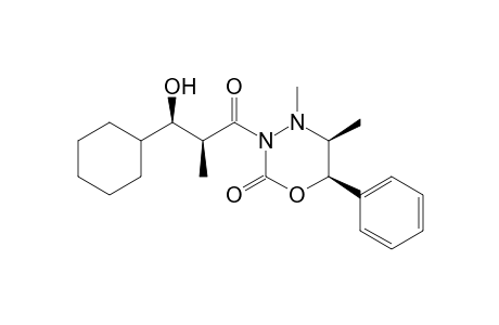 (5S,6R)-3-[(2S,3R)-3-cyclohexyl-2-methyl-3-oxidanyl-propanoyl]-4,5-dimethyl-6-phenyl-1,3,4-oxadiazinan-2-one