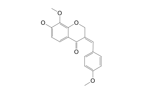 8-METHOXY-ISOBONDUCELLIN;CIS-(Z)-7-HYDROXY-8-METHOXY-3-(4-METHOXYBENZYL)-CHROMAN-4-ONE