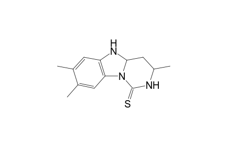 3,4,4a,5-Tetrahydro-3,7,8-trimethylpyrimido[1,6-a]benzimidazol-1(2H)thione