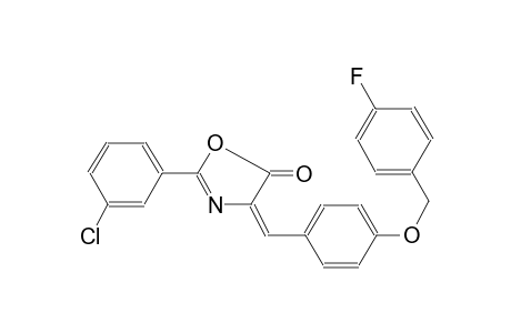 5(4H)-oxazolone, 2-(3-chlorophenyl)-4-[[4-[(4-fluorophenyl)methoxy]phenyl]methylene]-, (4E)-