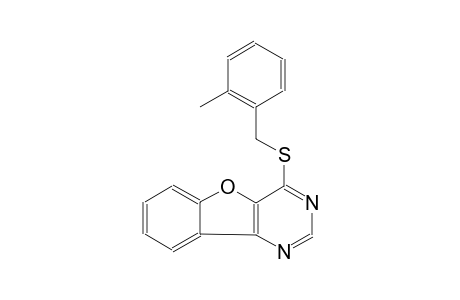 4-[(2-methylbenzyl)sulfanyl][1]benzofuro[3,2-d]pyrimidine