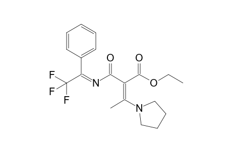 Ethyl 3-(1-Pyrrolidinyl)-2-([2,2,2-trifluoro-1-phenylethylidene]aminocarbonyl)-2-butenoate