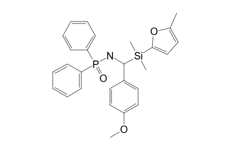 P,P-DIPHENYL-N-[1-DIMETHYL-(4-METHYL)-2-FURYLSILYL-4-METHOXYPHENYLMETHYLENE]-PHOSPHINIC-AMIDE