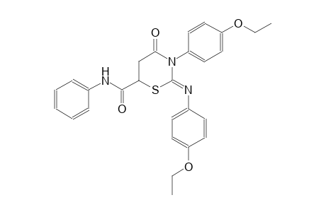 (2Z)-3-(4-ethoxyphenyl)-2-[(4-ethoxyphenyl)imino]-4-oxo-N-phenyl-1,3-thiazinane-6-carboxamide