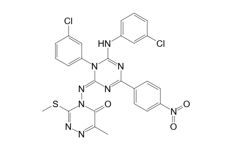 6-(3-Chlorophenylamino)-2-(6-methyl-3-methylthio-5-oxo-4,5-dihydro-1,2,4-triazin-4-ylimino)-1-(3-chlorophenyl)-4-(4-nitrophenyl)-1,2-dihydro-1,3,5-triazine