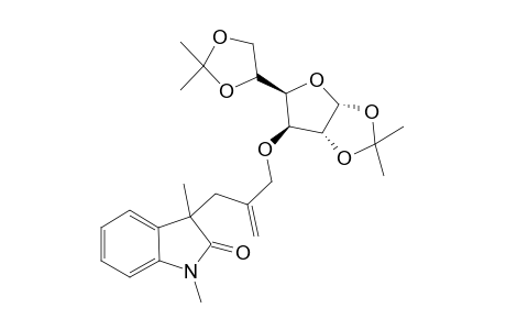 1,2;5,6-Bis(isopropylidene)-3-[O-[3-(1,3-dimethyl-2-oxo-2,3-dihydroindol-3-yl)-2-methylenepropyl]-manno-hexafuranose
