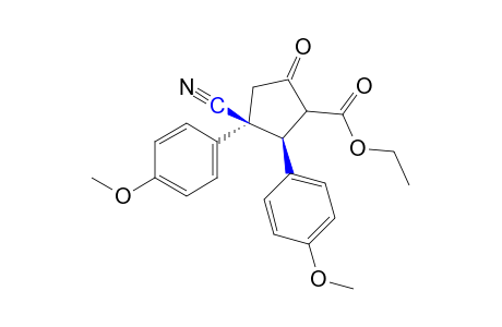 2,3-Trans-bis(p-methoxyphenyl)-3-cyano-5-oxocyclopentanecarboxylic acid, ethyl ester