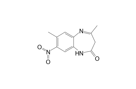 2,3-Dihydro-4,7-dimethyl-8-nitro-1H-1,5-benzodiazepin-2-one