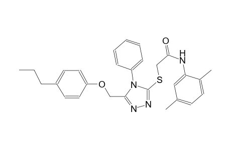 N-(2,5-dimethylphenyl)-2-({4-phenyl-5-[(4-propylphenoxy)methyl]-4H-1,2,4-triazol-3-yl}sulfanyl)acetamide