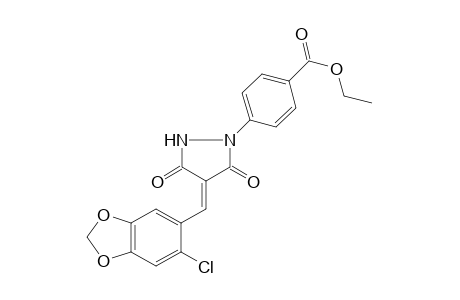 4-[(4E)-4-[(6-chloro-1,3-benzodioxol-5-yl)methylene]-3,5-diketo-pyrazolidin-1-yl]benzoic acid ethyl ester