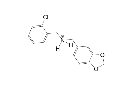 N-(1,3-benzodioxol-5-ylmethyl)(2-chlorophenyl)methanaminium