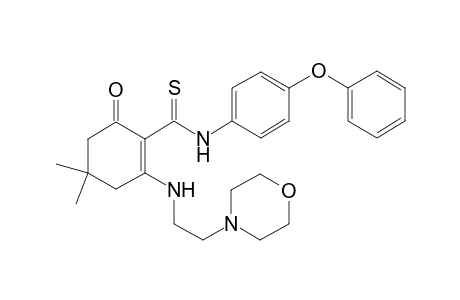 4,4-Dimethyl-2-(2-morpholin-4-ylethylamino)-6-oxidanylidene-N-(4-phenoxyphenyl)cyclohexene-1-carbothioamide