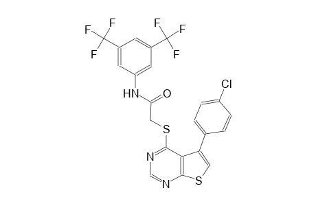 N-[3,5-bis(trifluoromethyl)phenyl]-2-{[5-(4-chlorophenyl)thieno[2,3-d]pyrimidin-4-yl]sulfanyl}acetamide