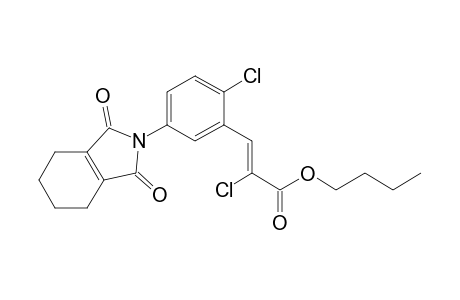 2-Propenoic acid, 2-chloro-3-[2-chloro-5-(1,3,4,5,6,7-hexahydro-1,3-dioxo-2H-isoindol-2-yl)phenyl]-, butyl ester