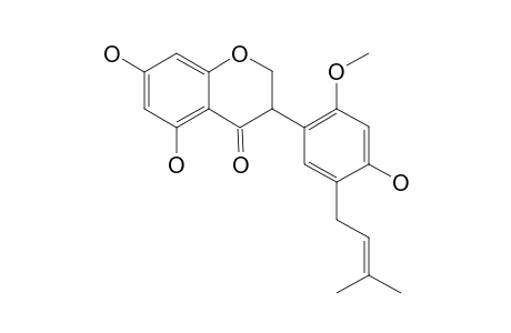 ERYPOEGIN-C;5,7,4'-TRIHYDROXY-2'-METHOXY-5'-(GAMMA,GAMMA-DIMETHYLALLYL)-ISOFLAVANONE