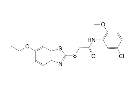 N-(5-chloro-2-methoxyphenyl)-2-[(6-ethoxy-1,3-benzothiazol-2-yl)sulfanyl]acetamide