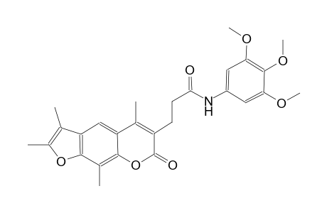 7H-furo[3,2-g][1]benzopyran-6-propanamide, 2,3,5,9-tetramethyl-7-oxo-N-(3,4,5-trimethoxyphenyl)-