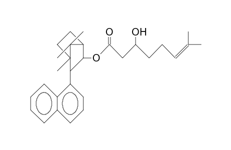 4,7,7-Trimethyl-3-exo-(1-naphthyl)-bicyclo(2.2.1)heptan-2-exo-yl 7-methyl-3R-hydroxy-6-octenoate