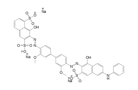 1,6-Naphthalenedisulfonic acid, 8-hydroxy-7-[[4'-[[1-hydroxy-6-(phenylamino)-3-sulfo-2-naphthalenyl]azo]-3,3'-dimethoxy[1,1'-biphenyl]-4-yl]azo]-, trisodium salt