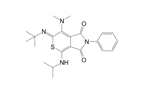 6-(tert-Butylimino)-7-(dimethylamino)-2-phenyl-4-(isopropylamino)-1H,6H-pyrrolo[3,4-c]thiopyran-1,3(2H)-dione