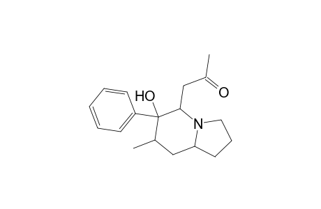 2-Propanone, 1-(octahydro-6-hydroxy-7-methyl-6-phenyl-5-indolizinyl)-, (5.alpha.,6.beta.,7.beta.,8a.alpha.)-(.+-.)-