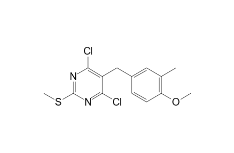 4,6-Dichloro-5-(4-methoxy-3-methyl-benzyl)-2-methylsulfanyl-pyrimidine