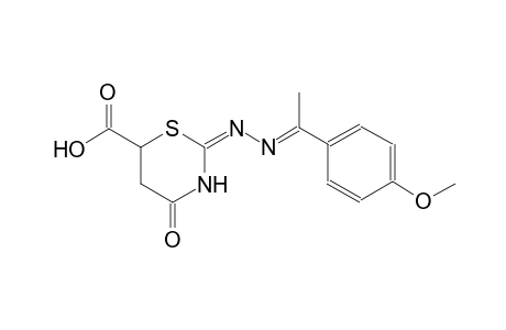 2H-1,3-thiazine-6-carboxylic acid, tetrahydro-2-[(2E)-2-[1-(4-methoxyphenyl)ethylidene]hydrazono]-4-oxo-, (2E)-