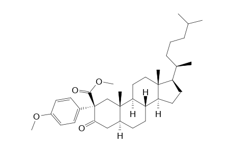 Cholestane-2-carboxylic acid, 2-(4-methoxyphenyl)-3-oxo-, methyl ester, (2.beta.,5.alpha.)-
