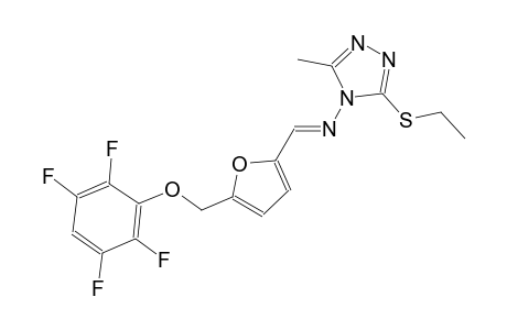 3-(ethylsulfanyl)-5-methyl-N-((E)-{5-[(2,3,5,6-tetrafluorophenoxy)methyl]-2-furyl}methylidene)-4H-1,2,4-triazol-4-amine