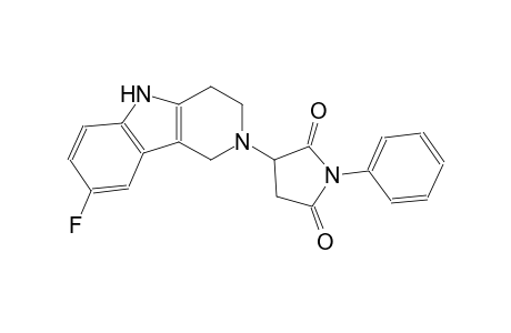 2,5-pyrrolidinedione, 3-(8-fluoro-1,3,4,5-tetrahydro-2H-pyrido[4,3-b]indol-2-yl)-1-phenyl-