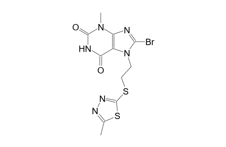 8-bromo-3-methyl-7-{2-[(5-methyl-1,3,4-thiadiazol-2-yl)sulfanyl]ethyl}-3,7-dihydro-1H-purine-2,6-dione