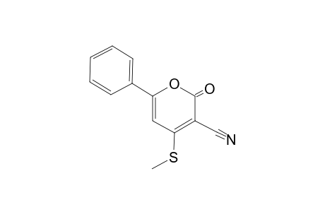 2-keto-4-(methylthio)-6-phenyl-pyran-3-carbonitrile