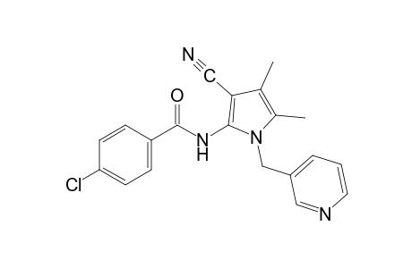 p-chloro-N-{3-cyano-4,5-dimethyl-1-[(3-pyridyl)methyl]pyrrol-2-yl}benzamide