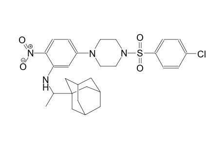 tricyclo[3.3.1.1~3,7~]decane-1-methanamine, N-[5-[4-[(4-chlorophenyl)sulfonyl]-1-piperazinyl]-2-nitrophenyl]-alpha-methyl-