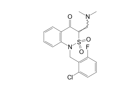 1-(2-chloro-6-fluorobenzyl)-3-[(dimethylamino)methylene]-1H-2,1-benzothiazin-4(3H)-one, 2,2-dioxide