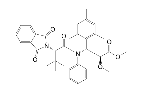 syn-Methyl (S)-3-[N-phenyl-N-((S)-N',N'-phthaloyl-tert-leucyl)]amino-3-(2',4',6'-trimethylphenyl)-(R)-2-methoxypropionate