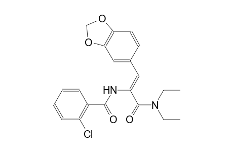 N-{(Z)-2-(1,3-benzodioxol-5-yl)-1-[(diethylamino)carbonyl]ethenyl}-2-chlorobenzamide