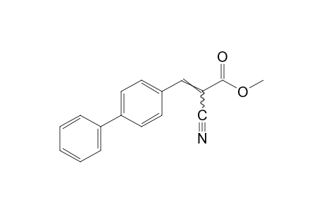 alpha-cyano-p-phenylcinnamic acid, methyl ester
